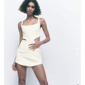 Zara white cutout dress